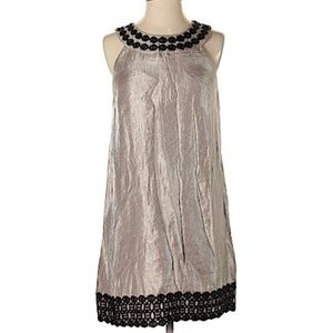 Nine west tan shimmer sleeveless dress